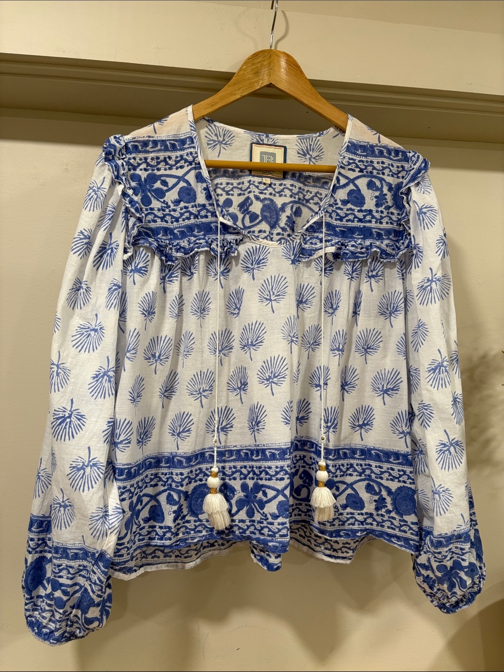 Alicia Bell Cotton Coastal Boho Aria Top, Size L